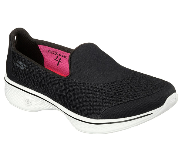 Skechers Women GOwalk 4 - Pursuit Black/White
