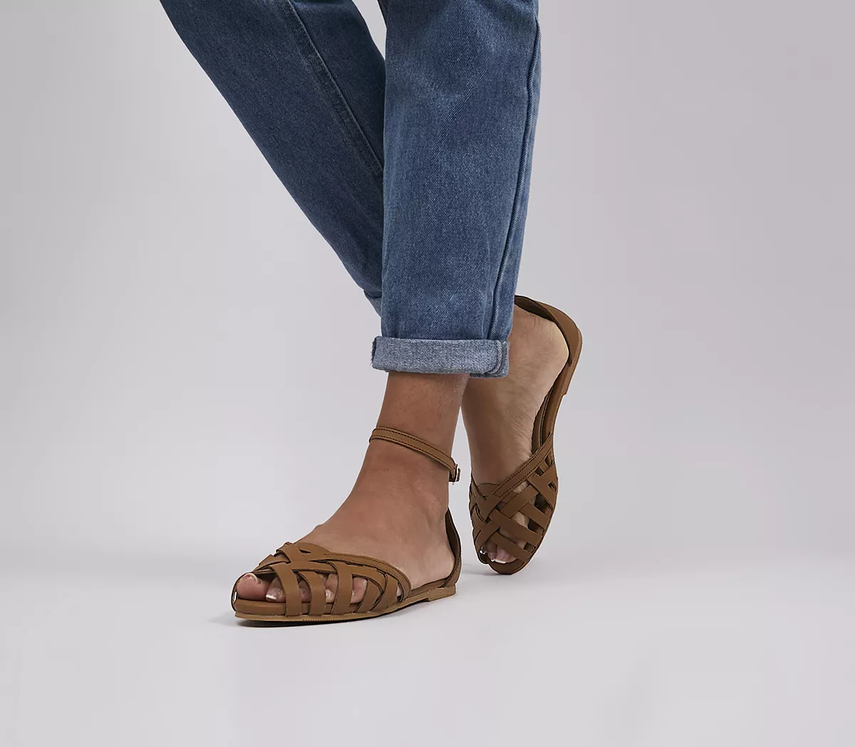 OFFICE Fresco Two Part Huaraches Tan Leather