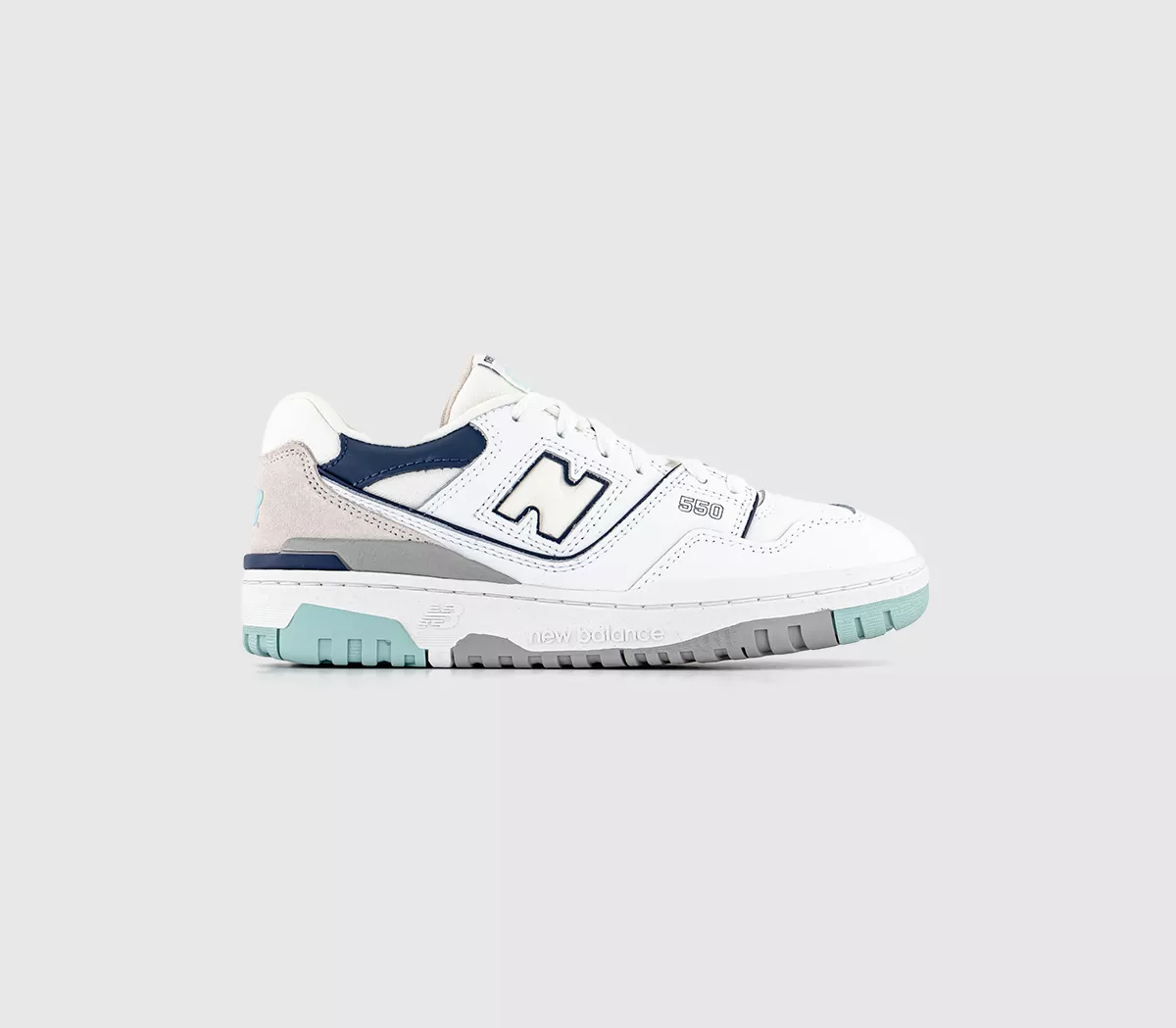New Balance BB550 Junior Trainers White Grey Blue