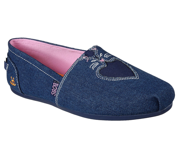 Skechers Women Bobs Plush - Catnip Cuddle Denim