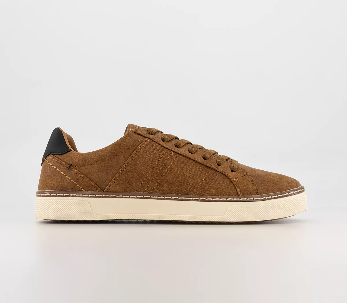 OFFICE Calvert Rand Lace To Toe Sneakers Tan