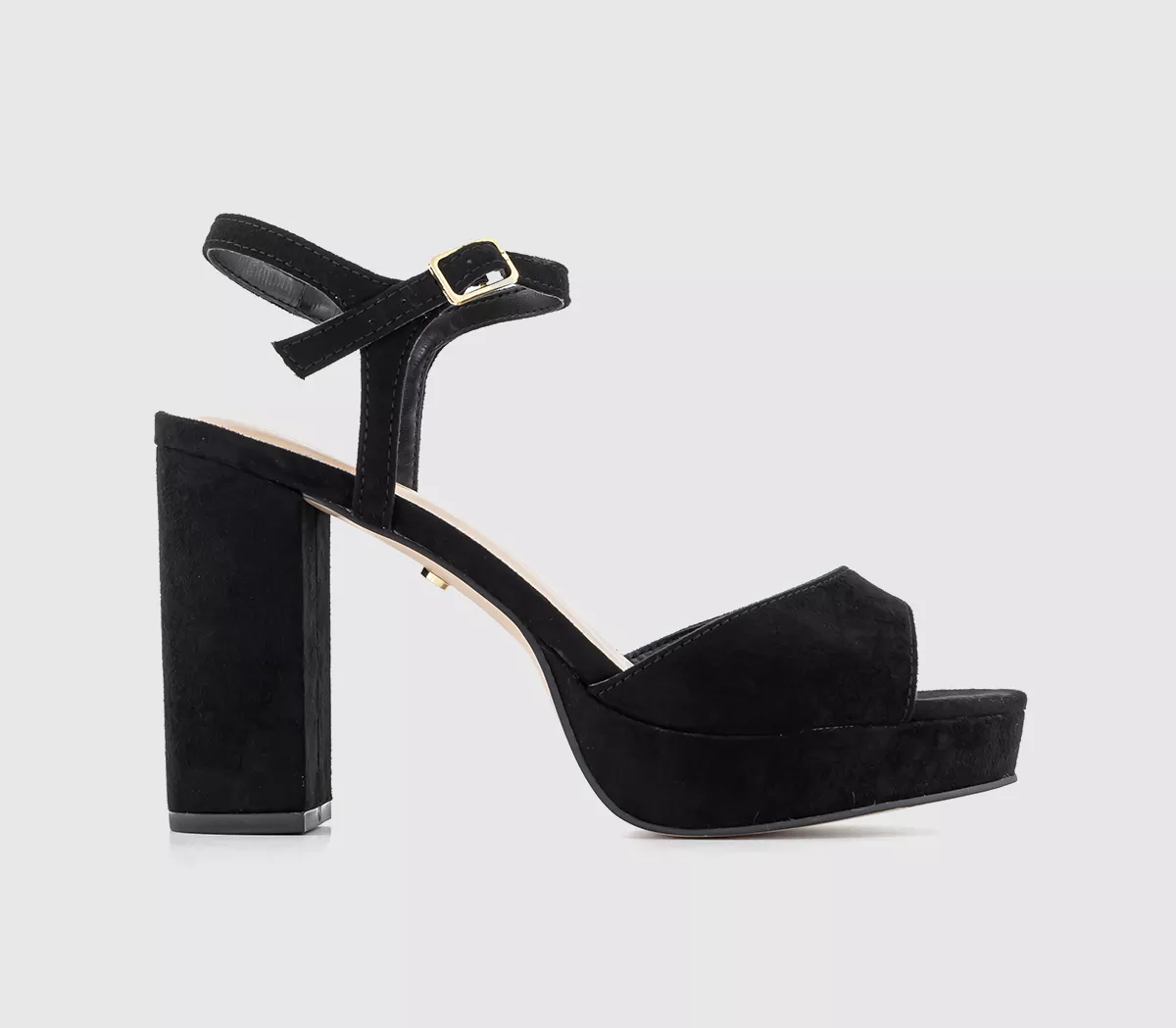 OFFICE Haven Round Toe Platform Sandals Black