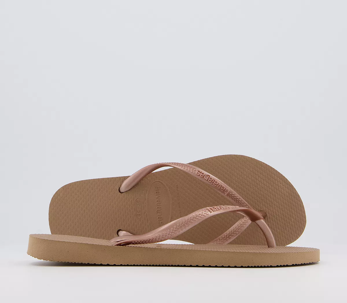 Havaianas Slim Flip Flops Rose Gold