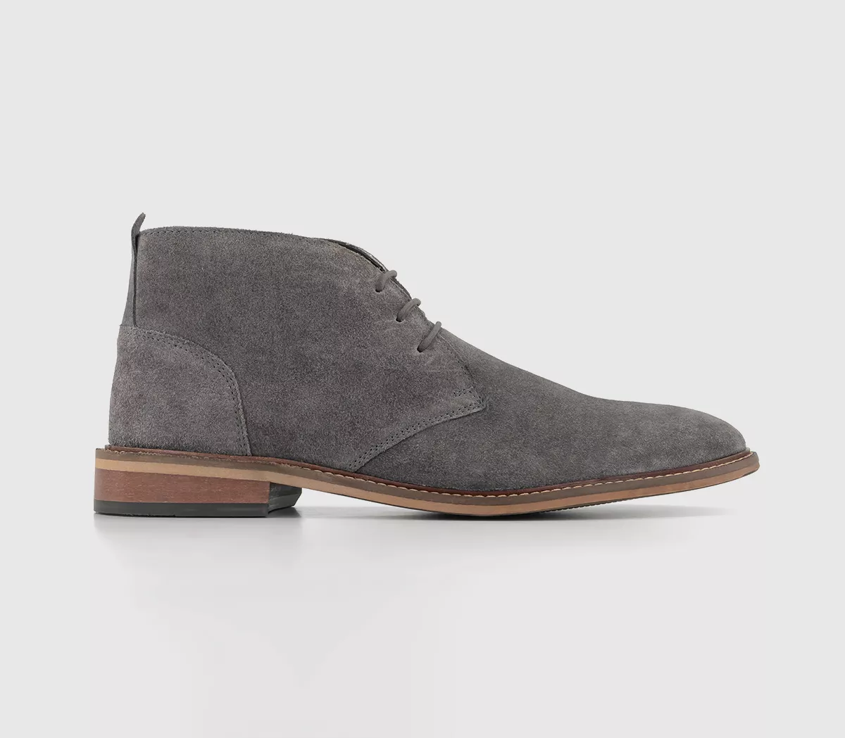 OFFICE Beachcombe Chukka Boots Grey Suede