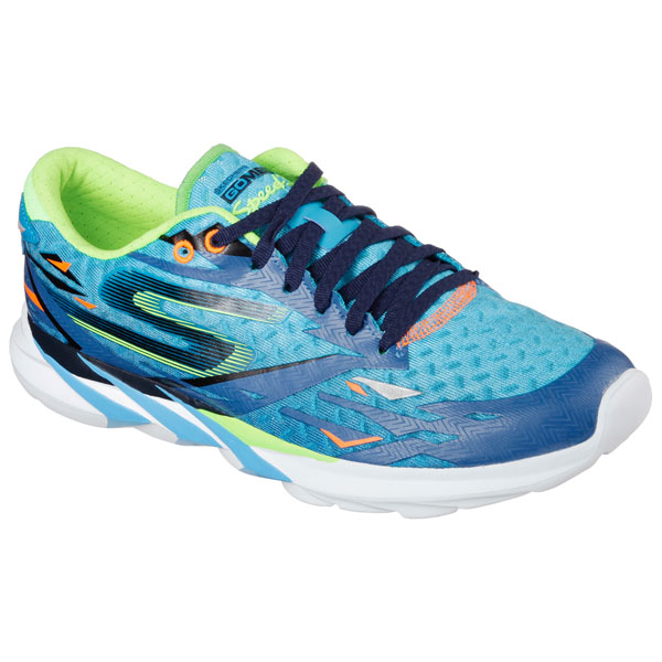 Skechers Men Extra Wide Fit (4E) Shoes - Speed Blue/Lime