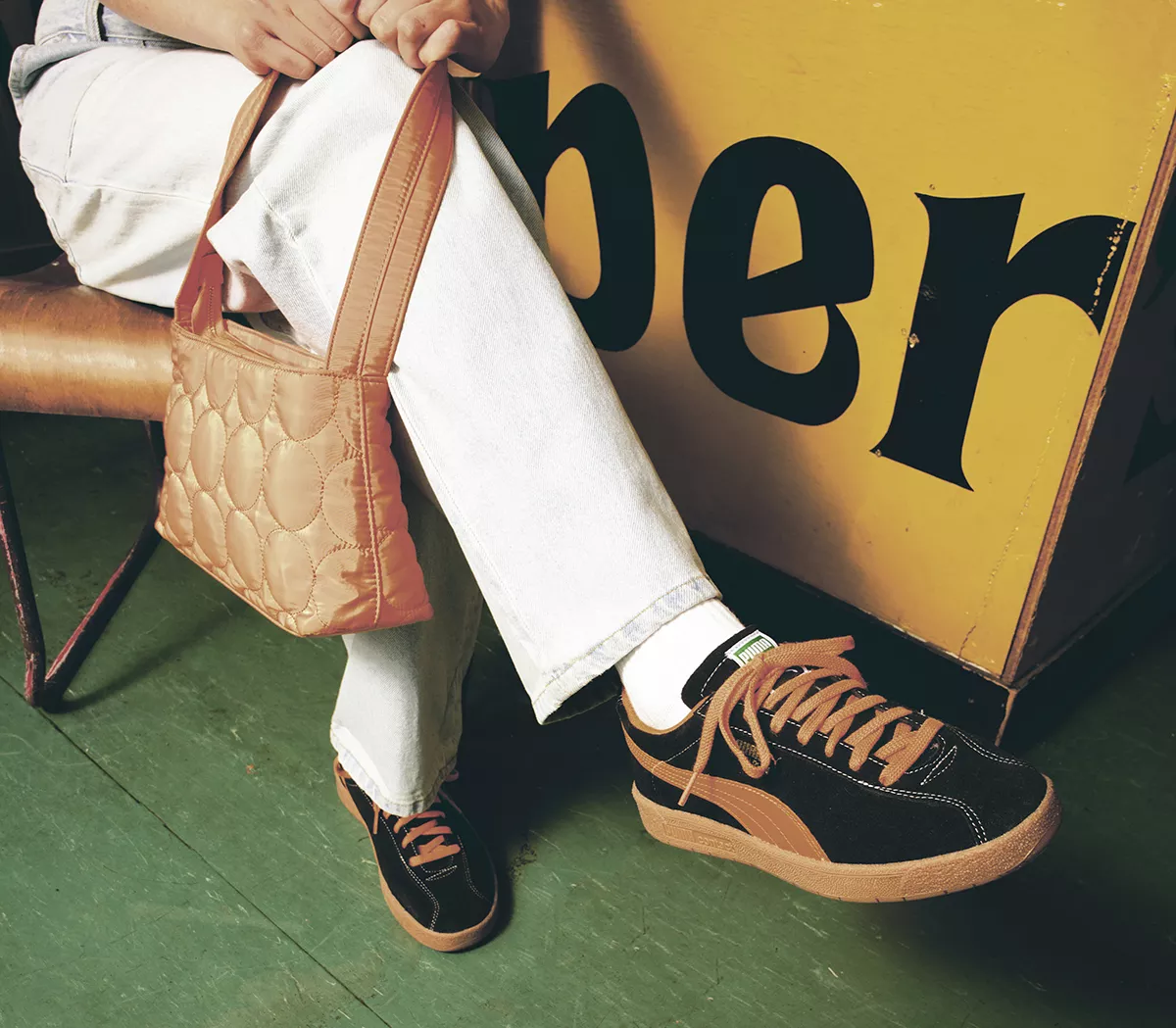 Puma Delphin Trainers Black Pumpkin Pie