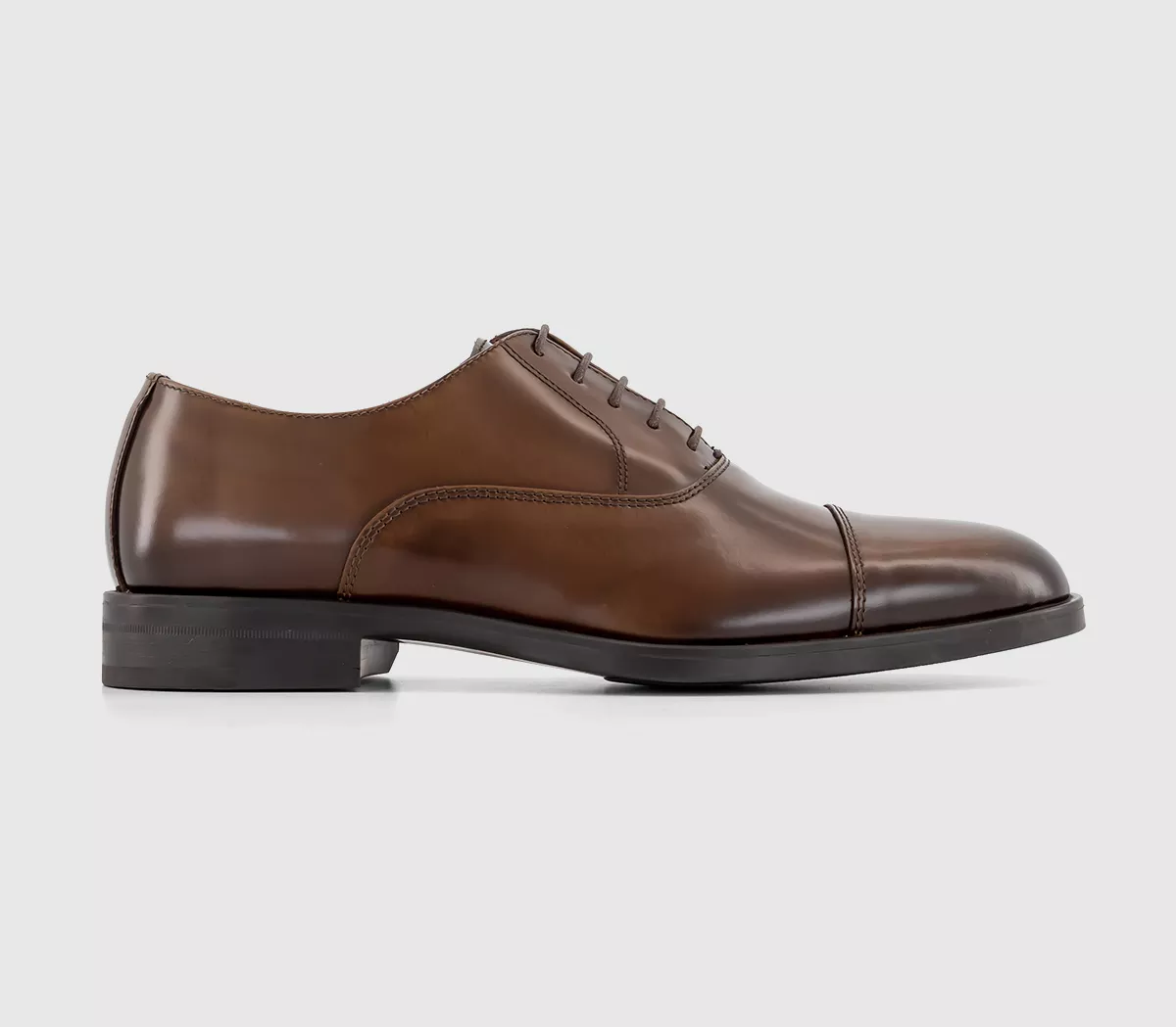 Poste Paddington Oxford Toecap Shoes Tan Leather