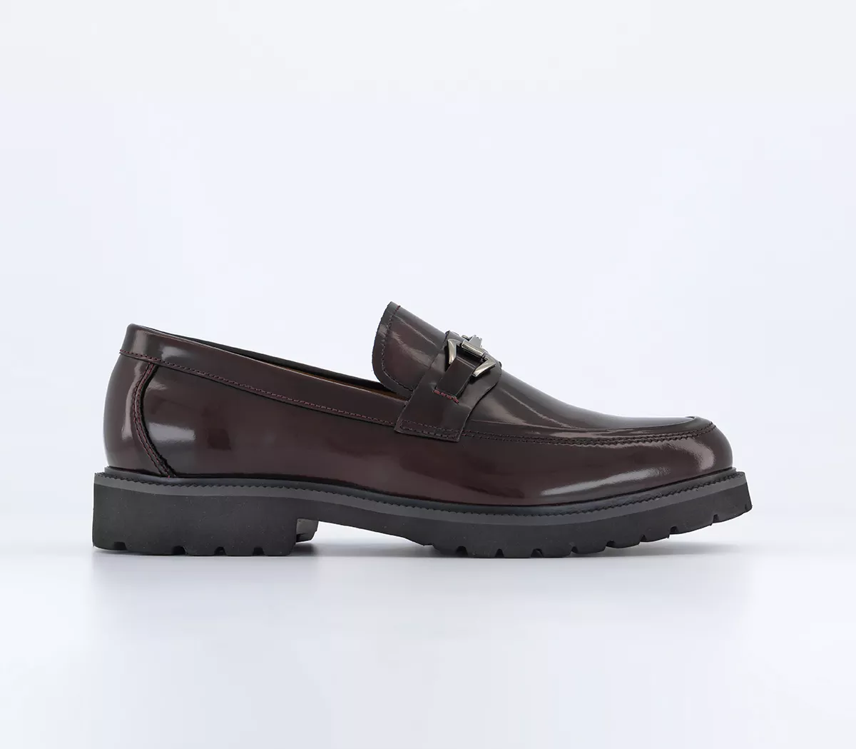 OFFICE Melrose Heavy Cleated Snaffle Loafers Burgundy Leather
