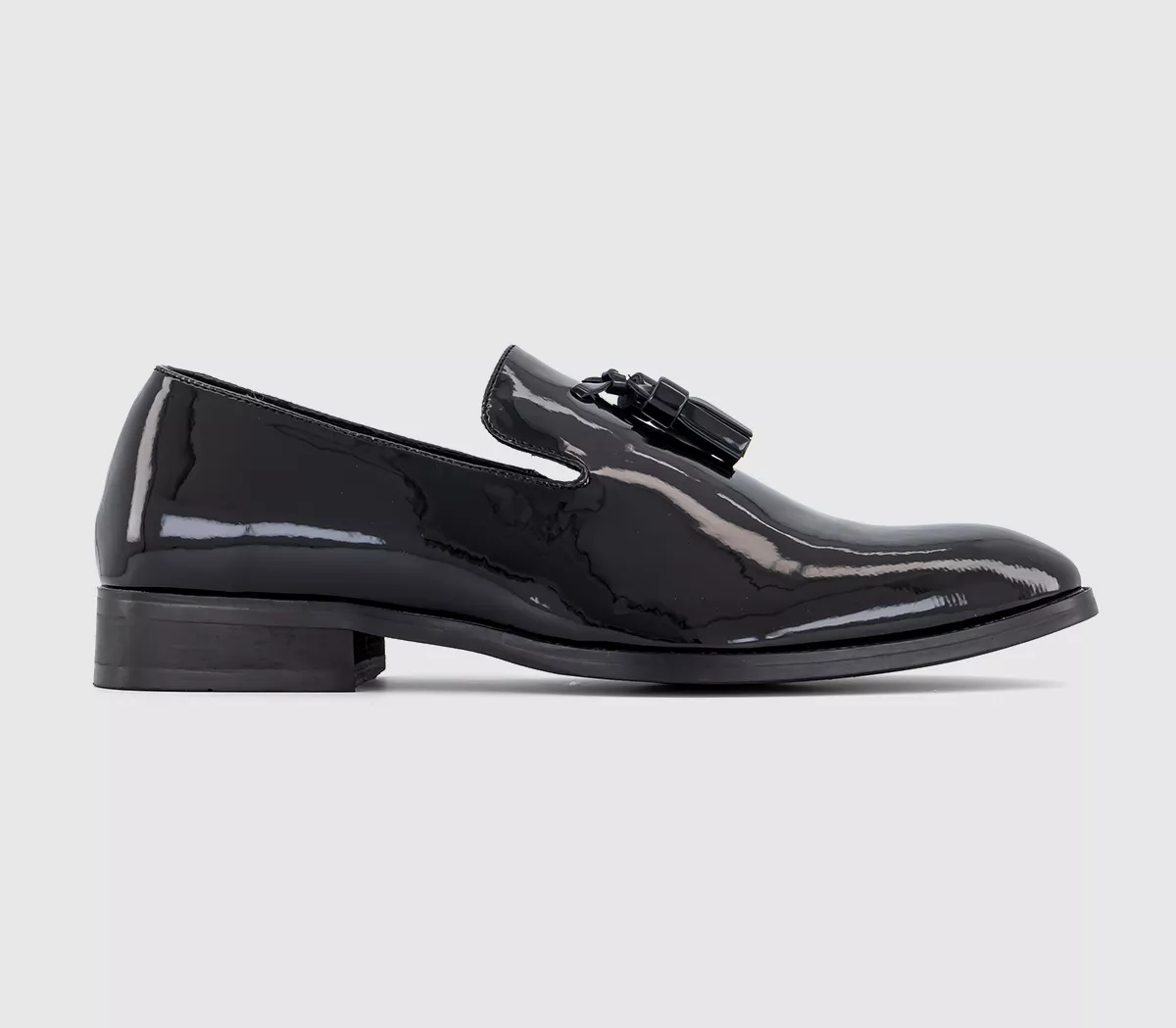 OFFICE Manuel Tassel Patent Loafers Black Patent