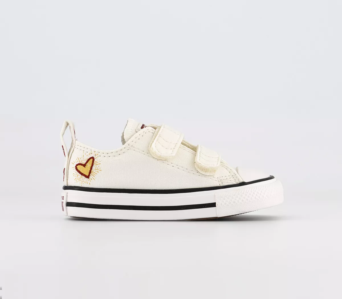 Converse All Star 2vlace Trainers  Vintage White Hearts