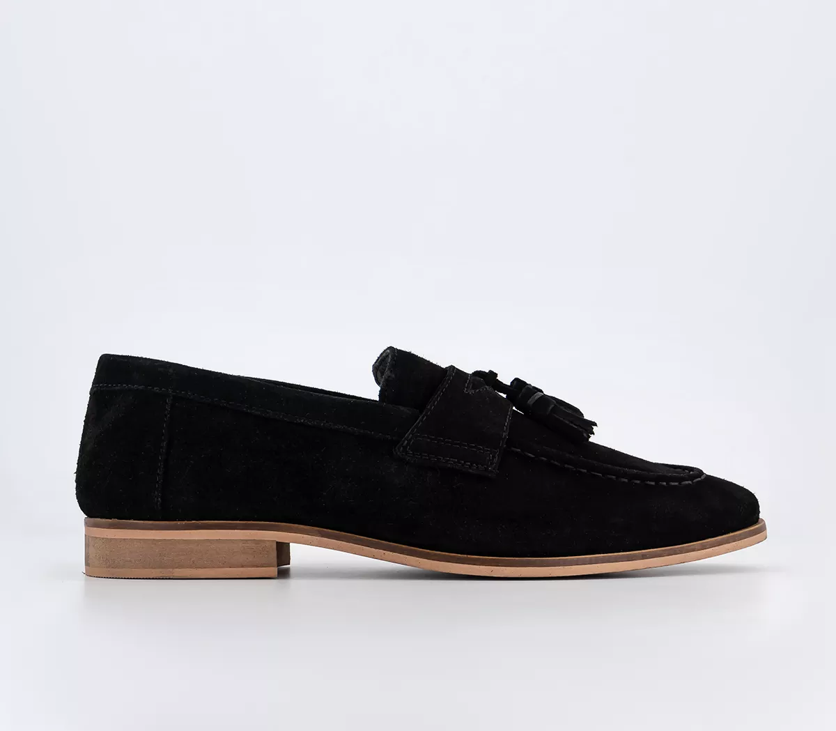 OFFICE Channing Tassel Loafers Black Suede
