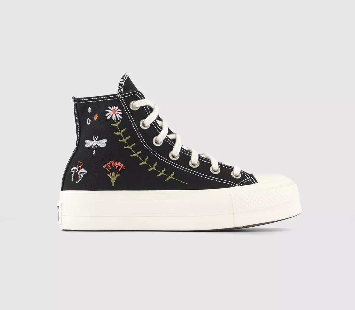 Converse All Star Lift Hi Platform Trainers  Black Black Egret