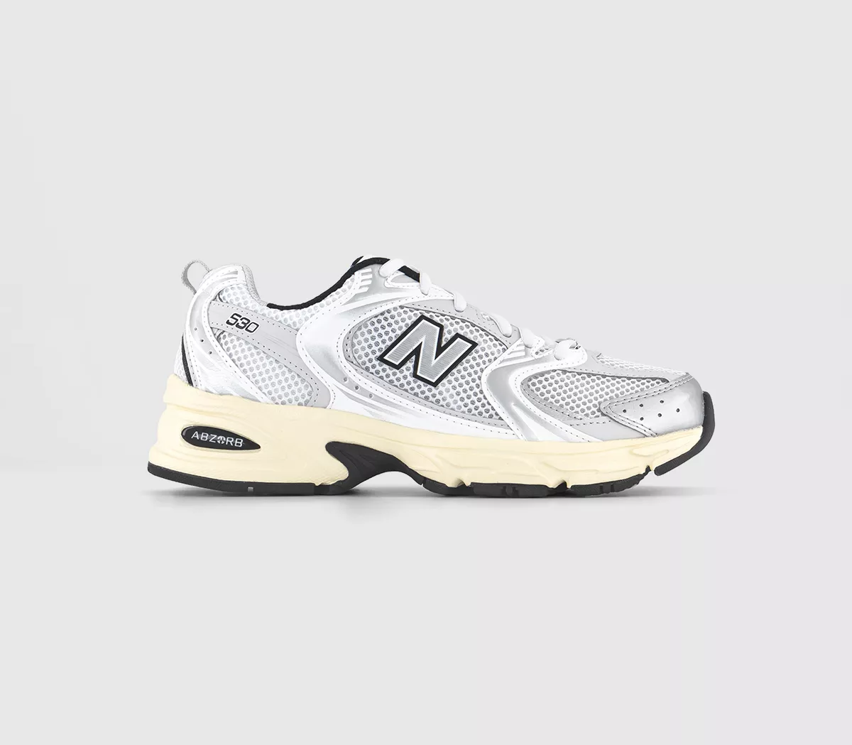 New Balance Mr530 Trainers  White Silver Off White Black