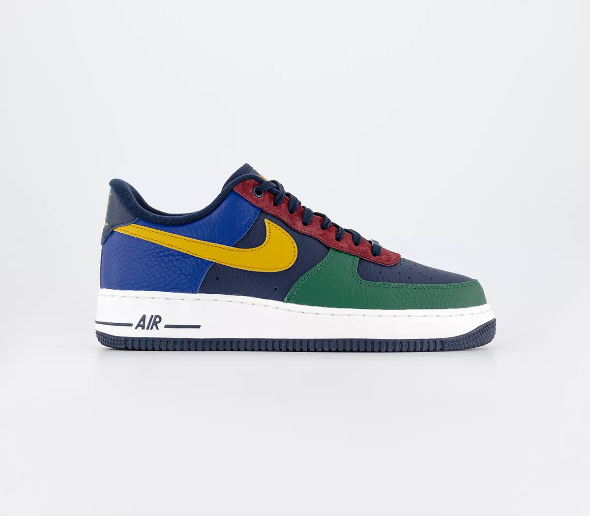 Nike Air Force 1 07 Trainers Gorge Green Gold Suede Obsidian Deep Royal Blue Te