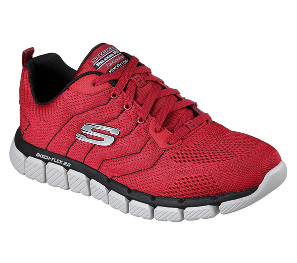 Skechers Men Skech-Flex 2.0 - Milwee Red/Black