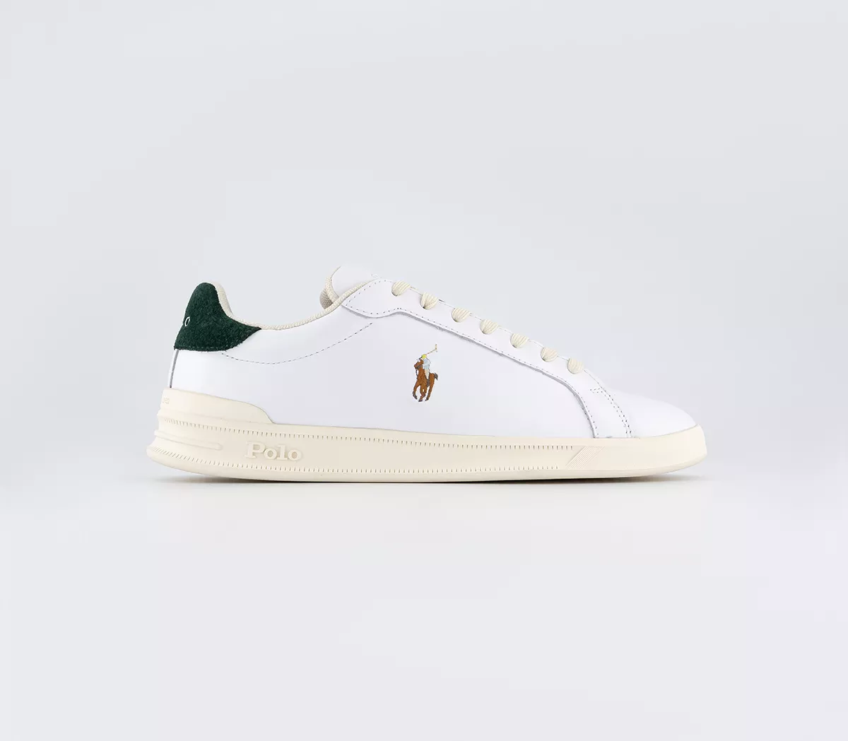 Polo Ralph Lauren Heritage Court Trainers  White College Green