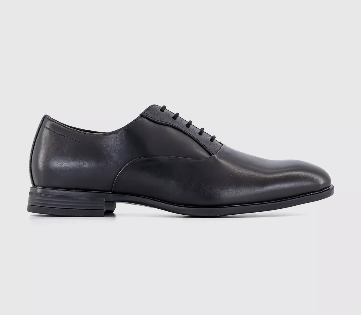 OFFICE Moreton Embossed Detail Oxford Shoes Black Leather