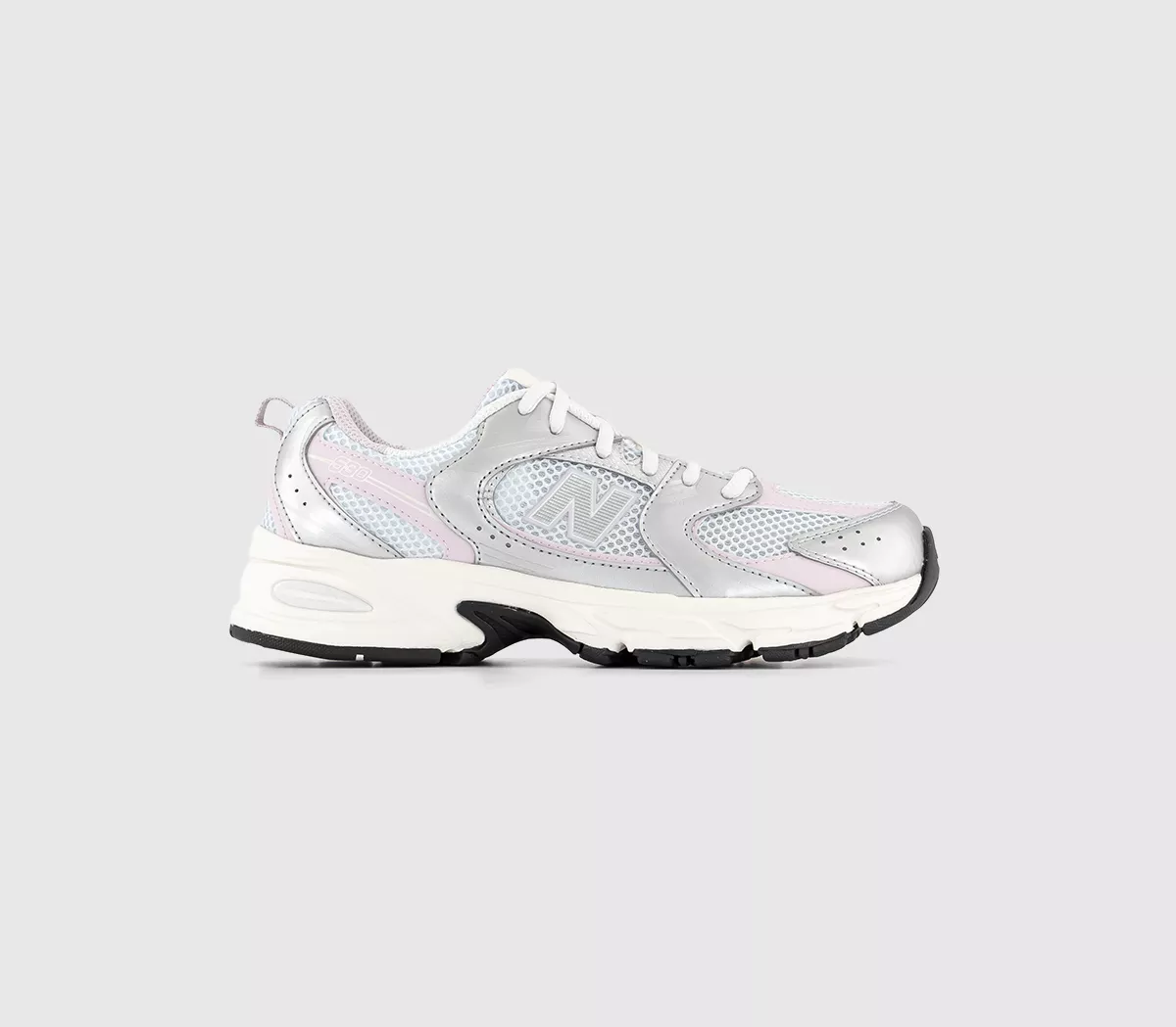 New Balance Mr530 Junior Trainers  Ice Blue Pink Silver White