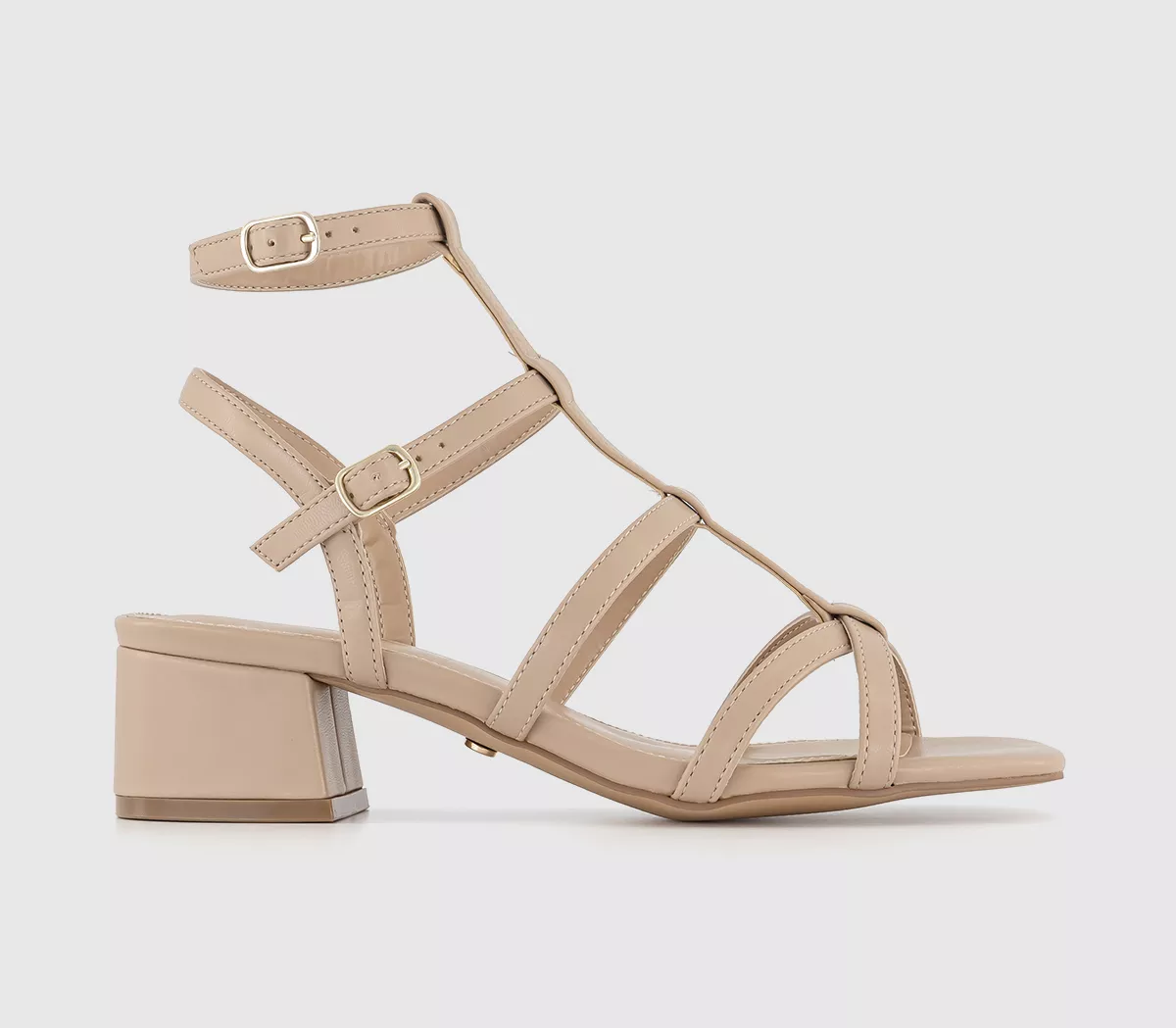 OFFICE Marissa Caged Block Heels Beige