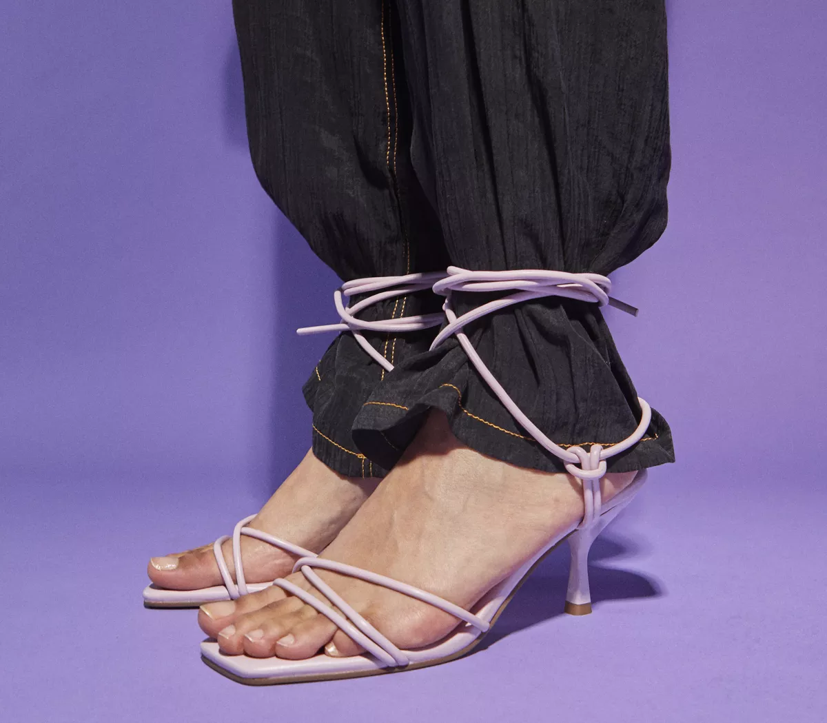 OFFICE Maddox Strappy Knot Kitten Heel Sandals Pink