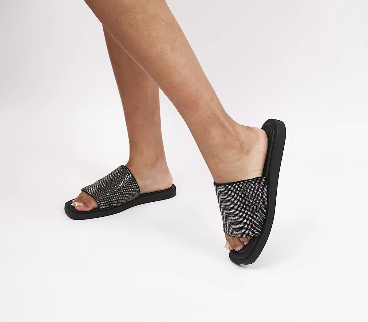 OFFICE Shining Embellished Mules Black