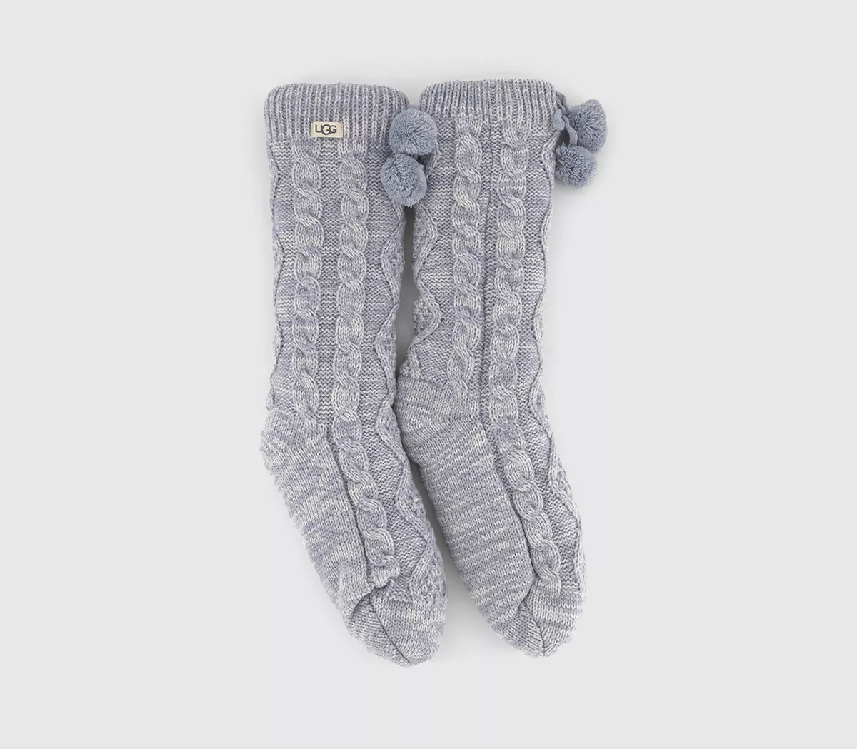 UGG Pom Pom Fleece Lined Socks Cloudy Grey