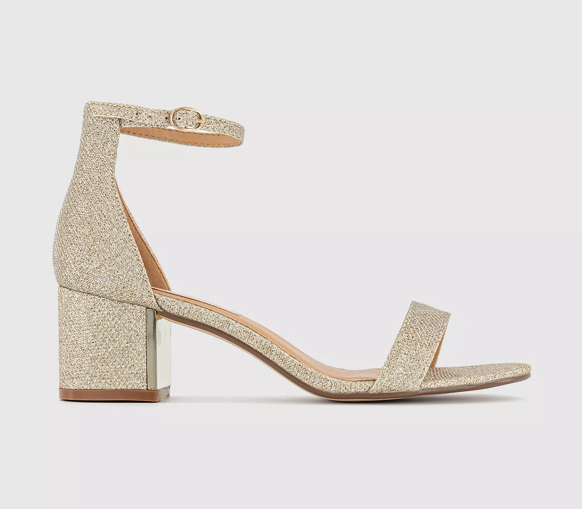 OFFICE Mack Heel Clip Two Part Sandals Gold