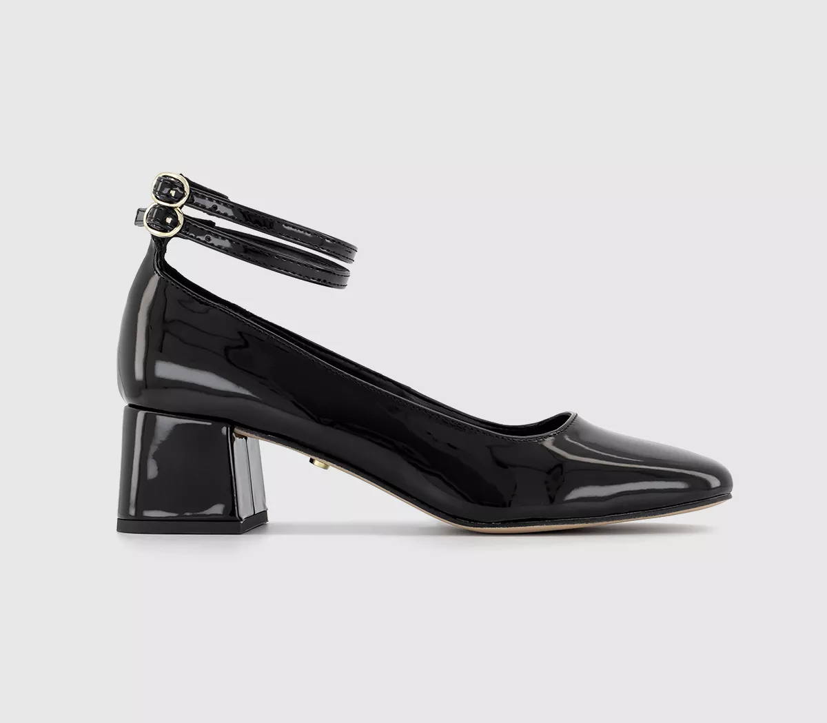 OFFICE Milton Cross Strap Court Shoes Black