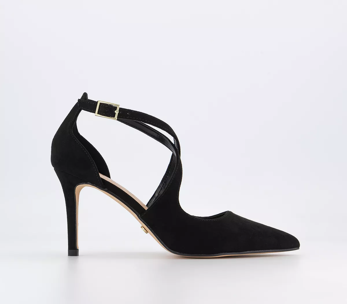 OFFICE Myla Cross Strap Court Heels Black