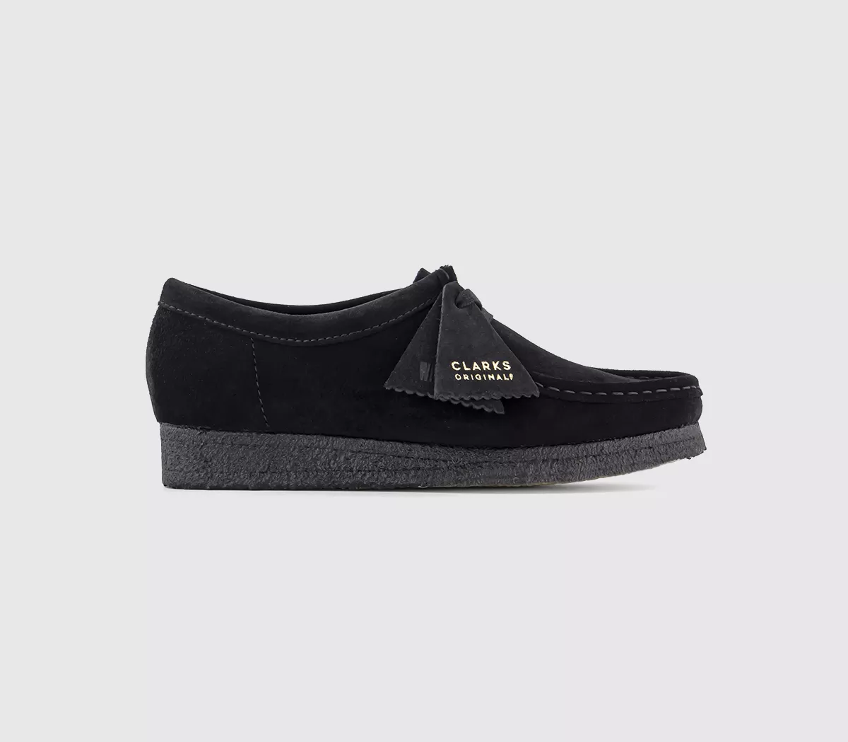 Clarks Originals Clarks Originals Womens Wallabees Black Suede