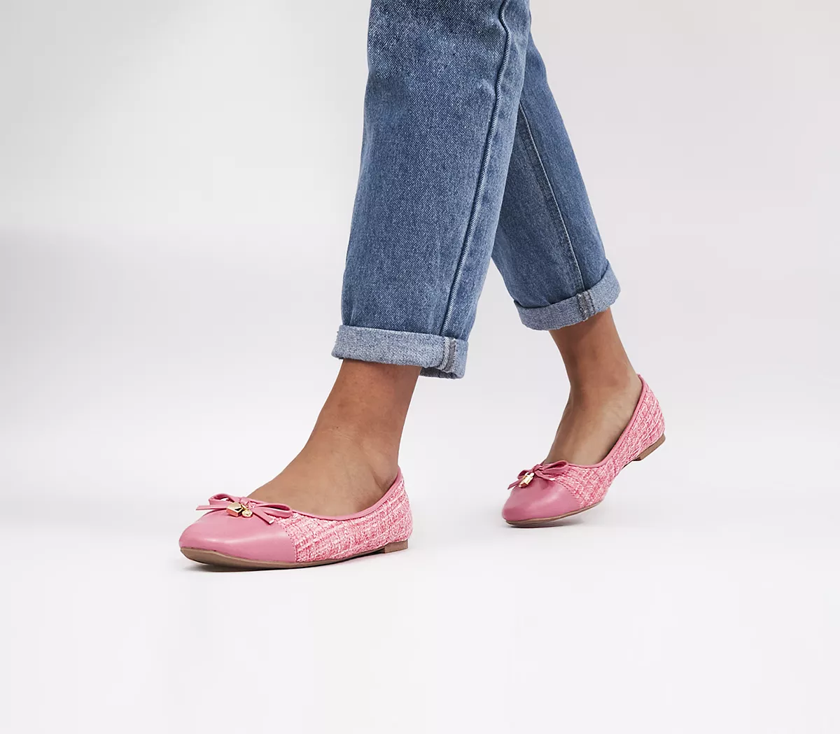 OFFICE Forevermore Charm Ballet Pumps Pink