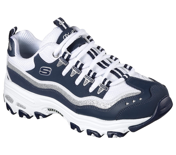Skechers Women D'Lites - New Retro Navy/White