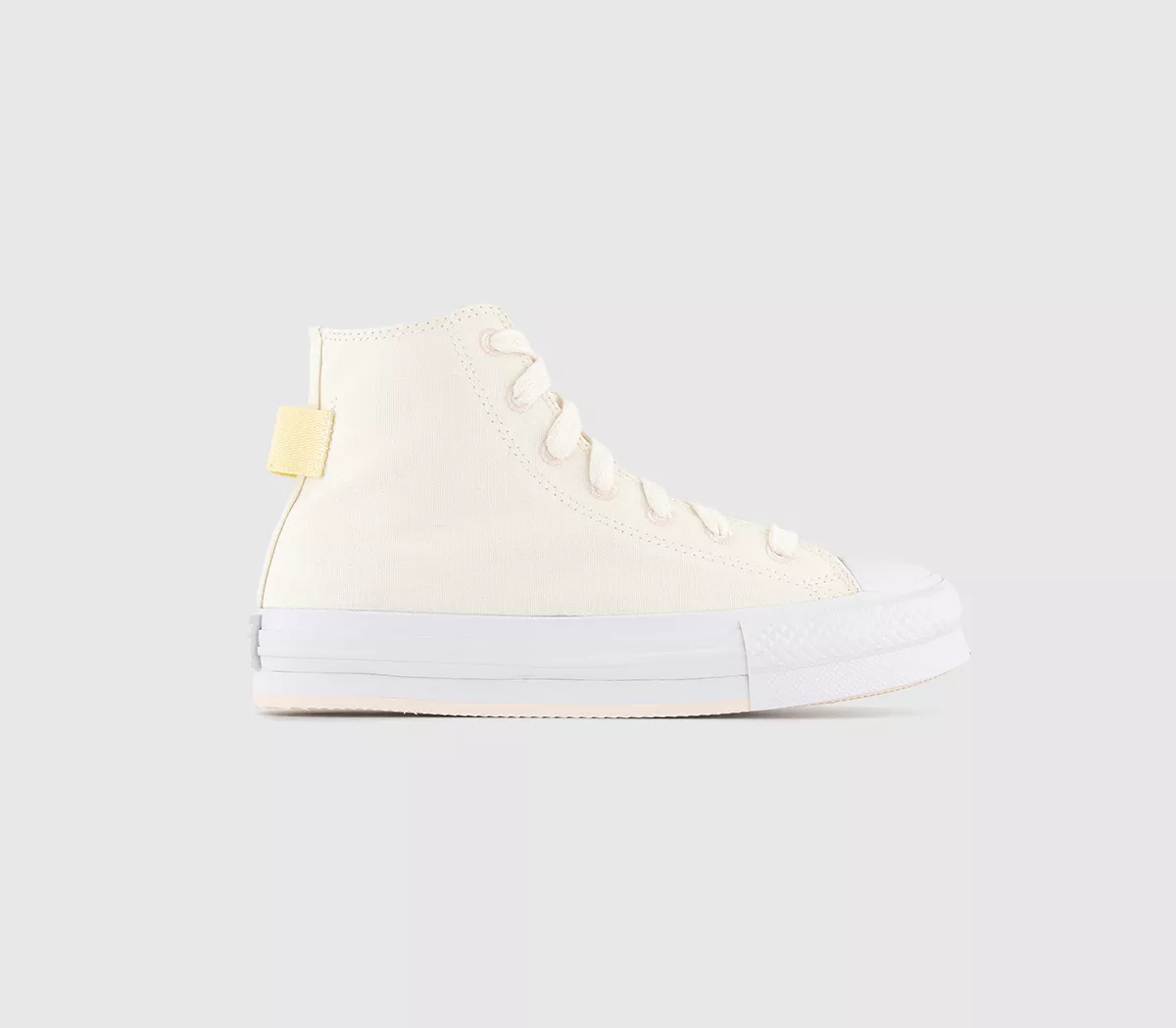 Converse All Star Eva Lift Hi Junior Trainers Egret Open Sesame Fable Pink