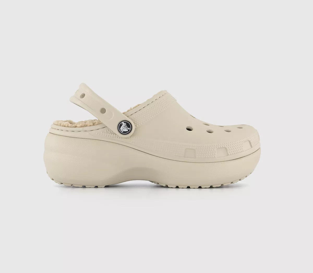 Crocs Classic Platform Lined Clogs Bone