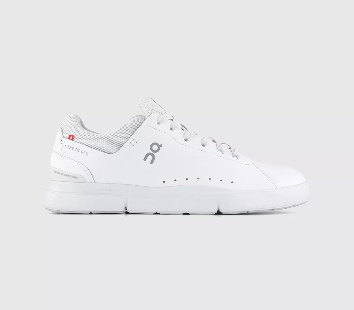 On Running The Roger Advantage Trainers All White