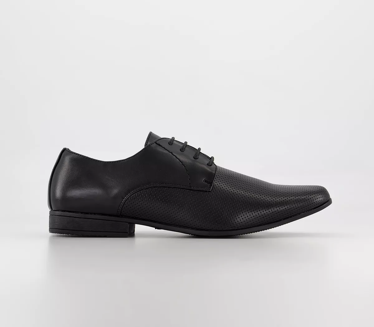 OFFICE Marston Embossed Vamp 4 Eye Derby Shoes  Black