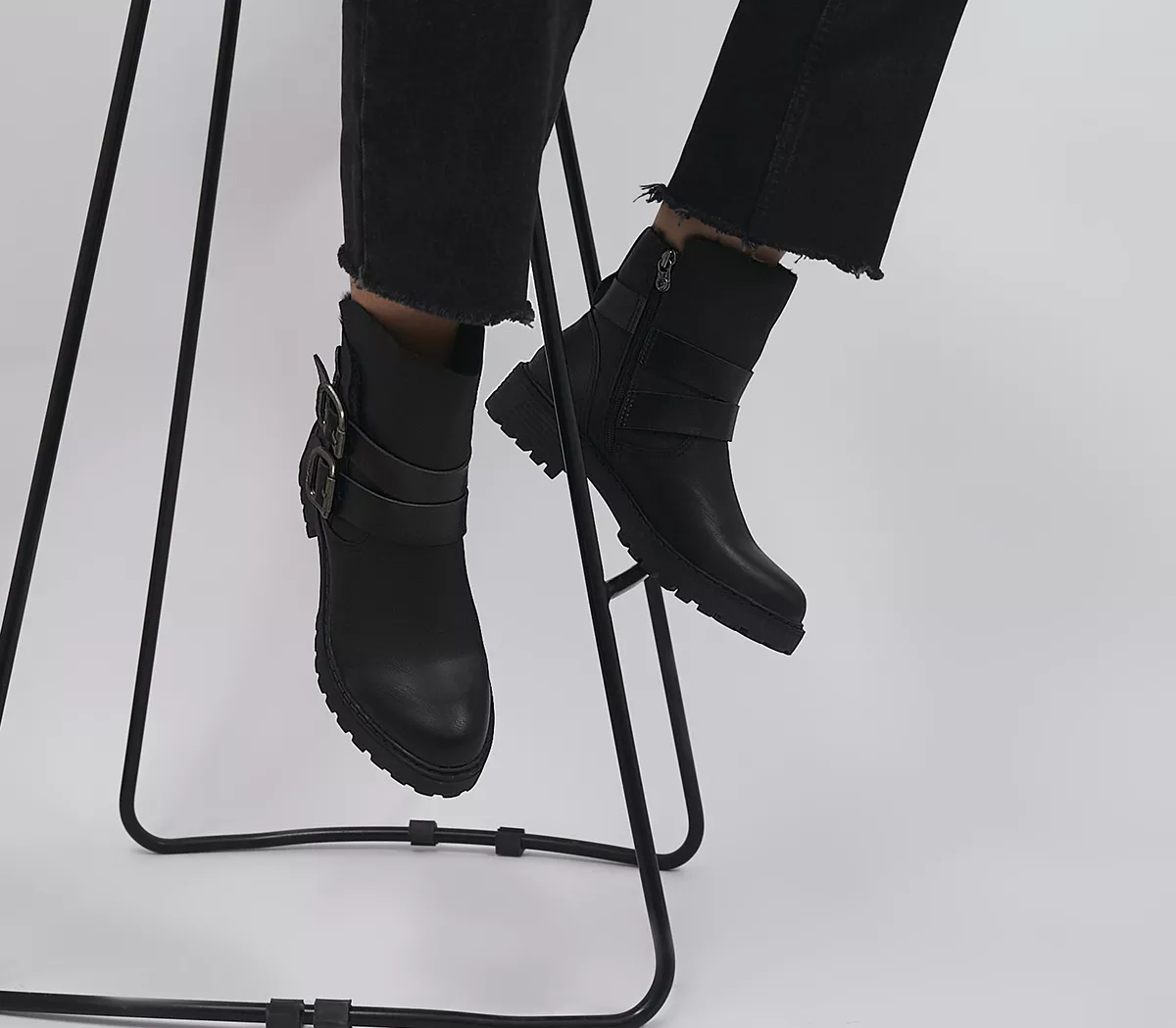 Blowfish Malibu Royal Shr Buckle Boots Black