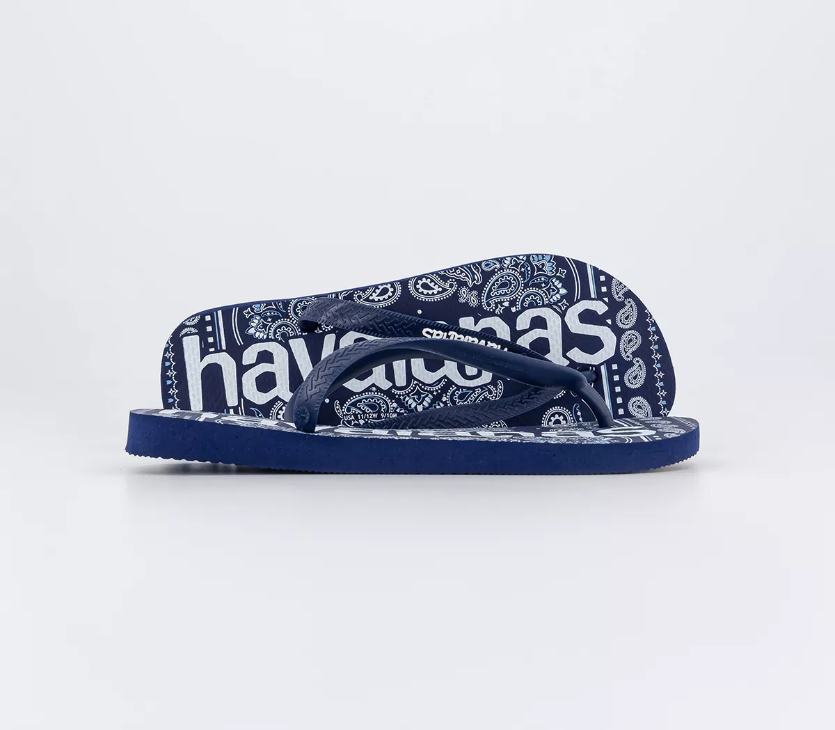 Havaianas Top Logomania Fashion Flip Flops Navy Blue