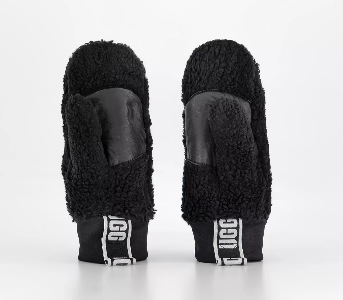 UGG Sherpa Mitten W Logo Tape Black