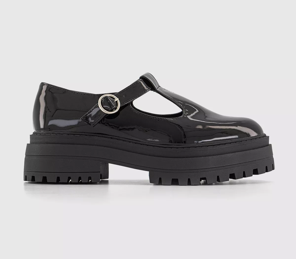 OFFICE Fadie Chunky Mary Jane Shoes  Black Patent