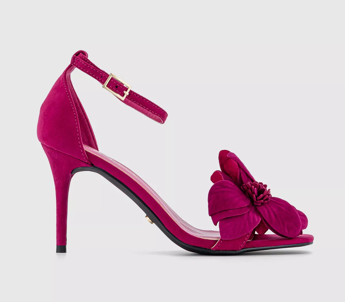 OFFICE Honey Flower Detail Two Part Sandals Pink