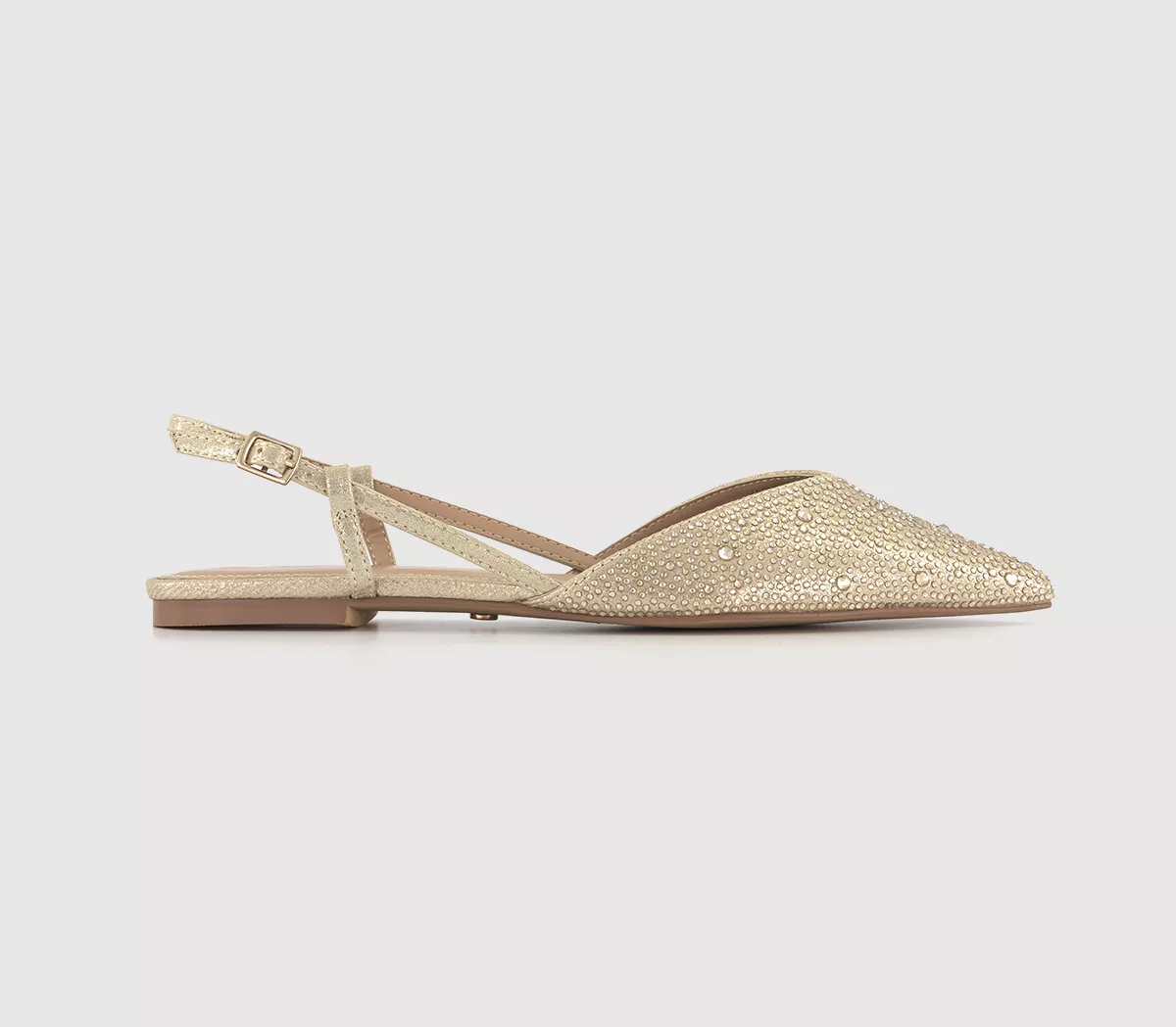 OFFICE Fluttering Occasion Sling Backs Blush Embellished