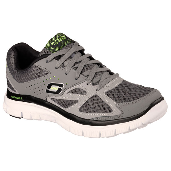 Skechers Men Wide Fit (2E) Shoes - Master Plan Charcoal