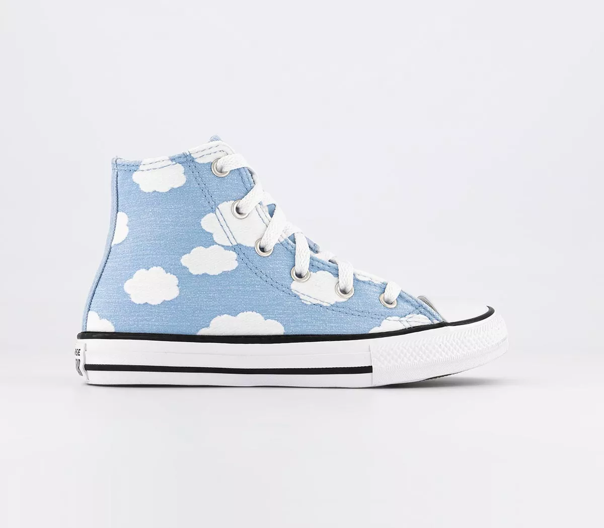 Converse All Star Hi Mid Sizes Trainers  Light Armory Blue Cloud