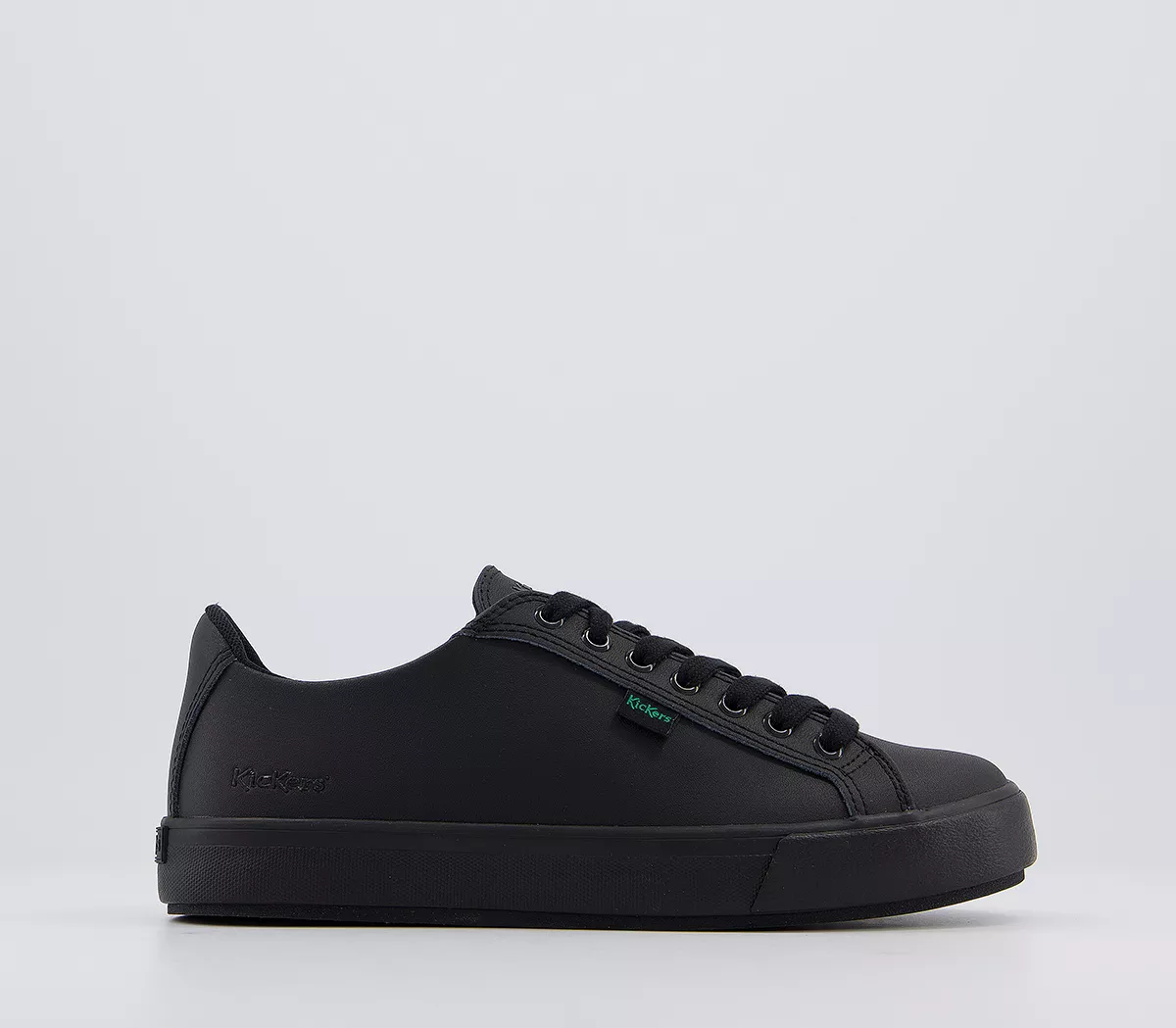Kickers Tovni Lacer Youth Shoes Black Leather