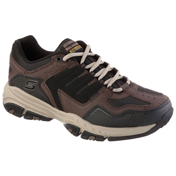 Skechers Men Extra Wide Fit (4E) Shoes - Cross Court TR Brown/Black
