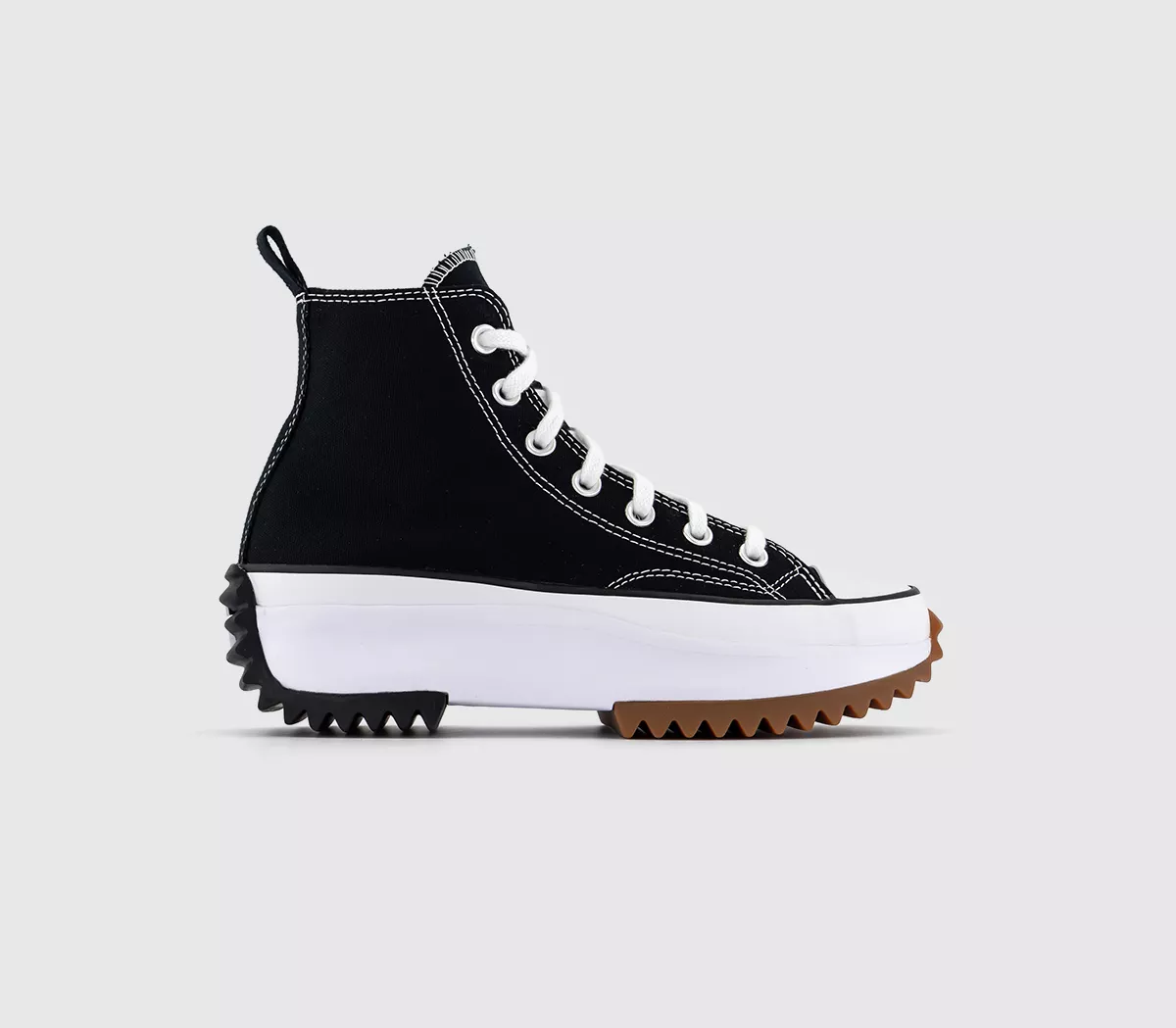 Converse Run Star Hike Platform Trainers Black White