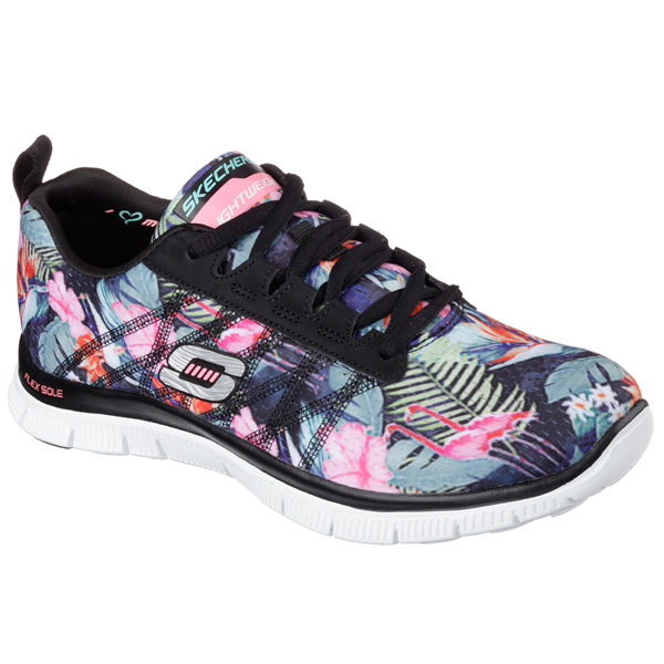Skechers Women Flex Appeal - Floral Bloom Black/Multi