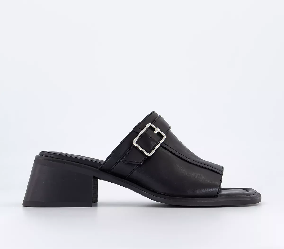 Vagabond Shoemakers Ines Buckle Mules Black Leather