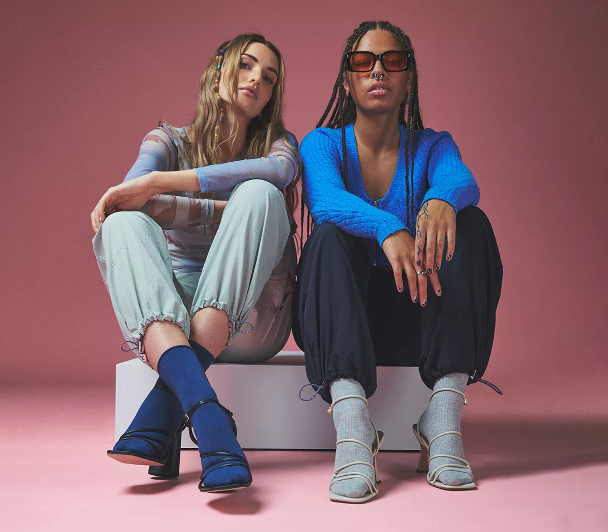 OFFICE High Rise Heel Sandals Black